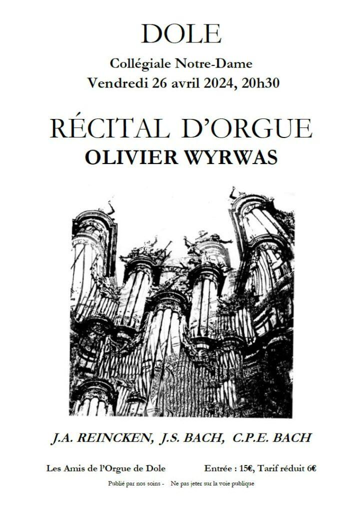 Affiche récital orgue Olivier Wyrwas